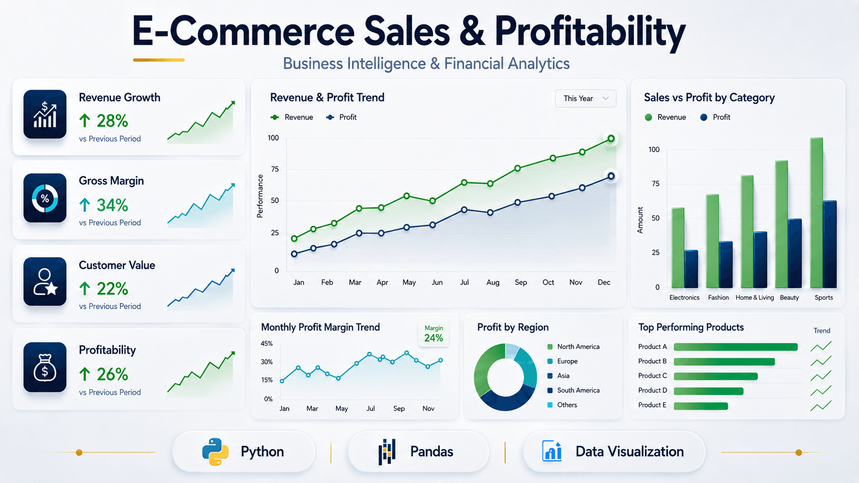 E-Commerce Sales & Profitability Analysis project preview
