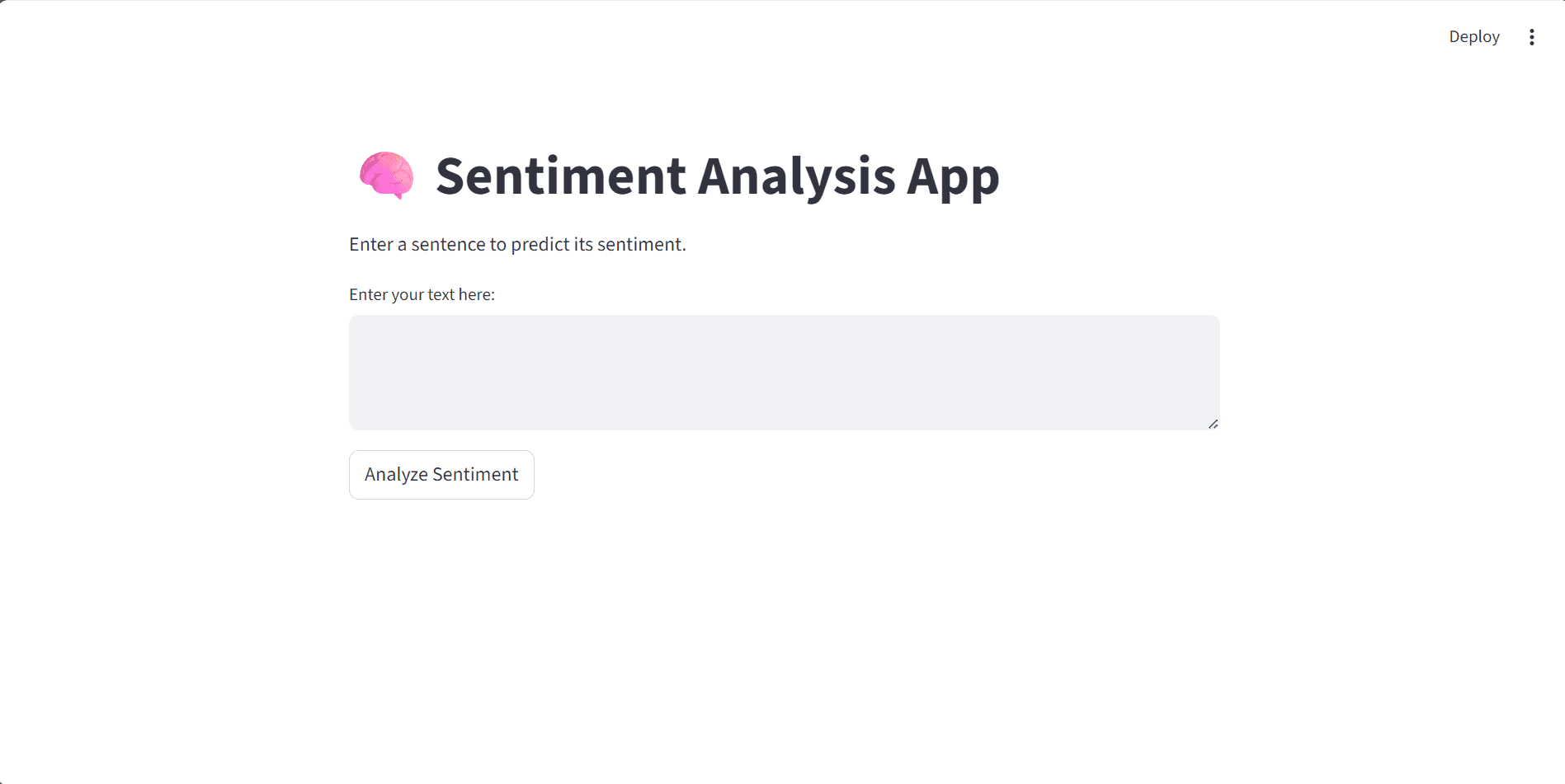 Sentiment Analysis App project preview